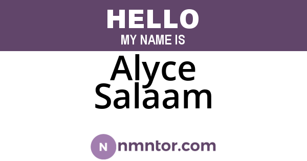 Alyce Salaam