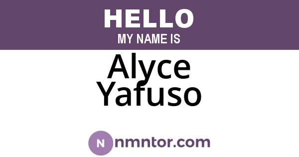 Alyce Yafuso