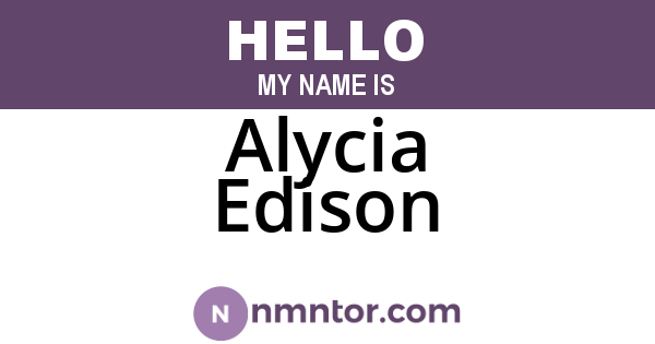 Alycia Edison