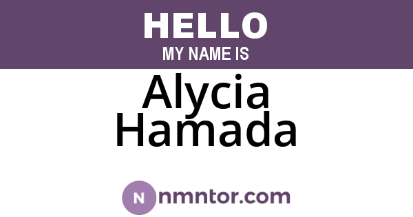 Alycia Hamada