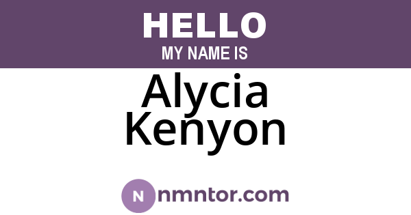 Alycia Kenyon