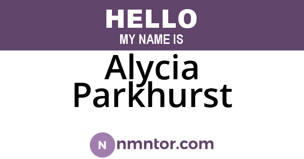Alycia Parkhurst