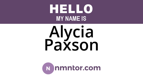 Alycia Paxson