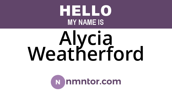 Alycia Weatherford