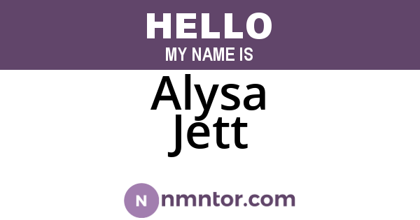 Alysa Jett
