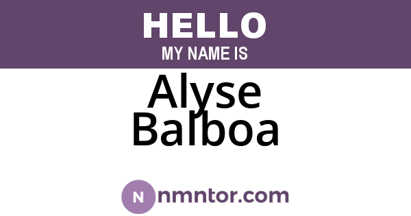 Alyse Balboa