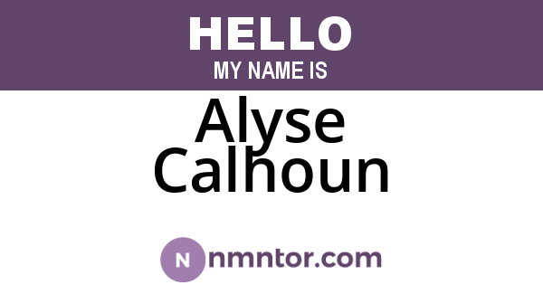 Alyse Calhoun