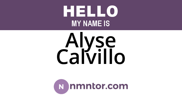 Alyse Calvillo