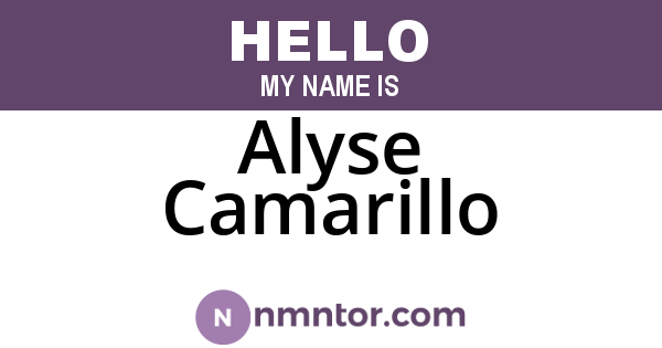Alyse Camarillo