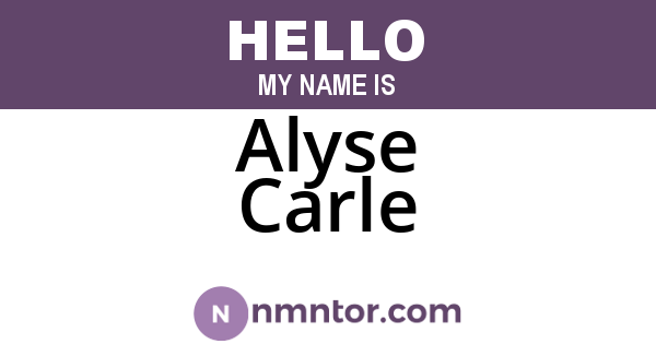 Alyse Carle
