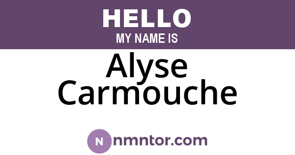 Alyse Carmouche
