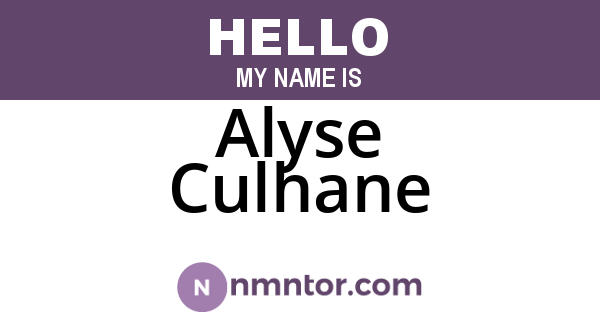 Alyse Culhane