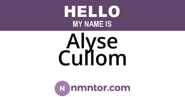 Alyse Cullom
