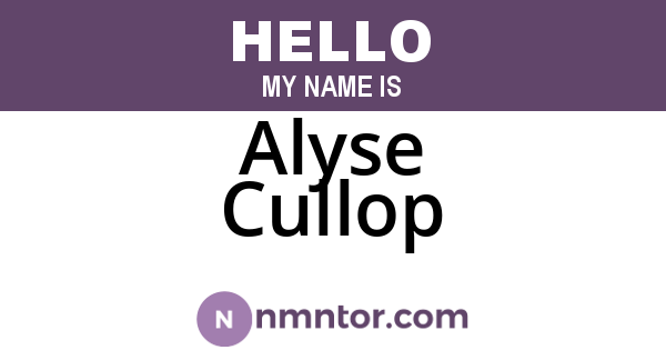 Alyse Cullop