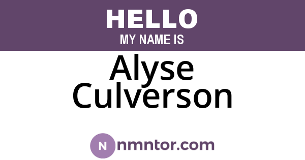 Alyse Culverson