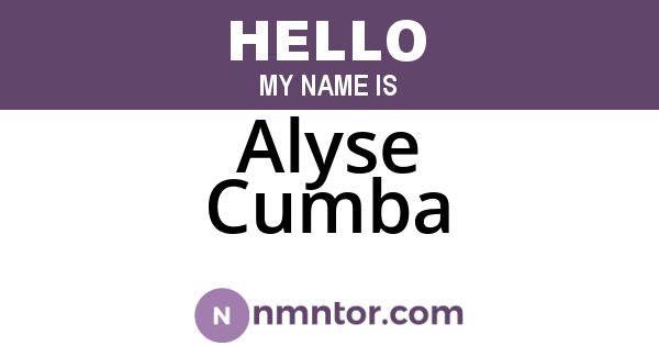 Alyse Cumba