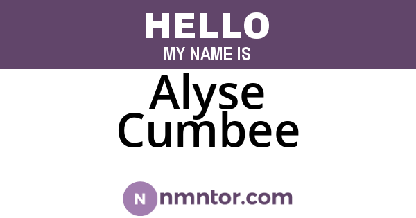 Alyse Cumbee