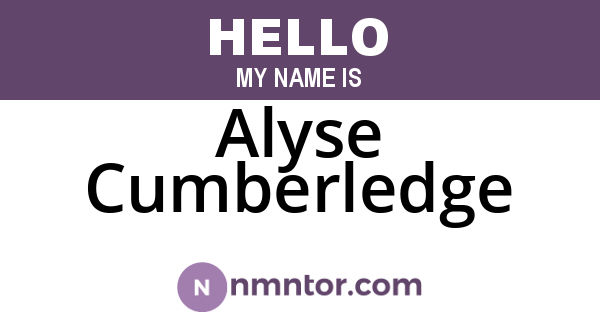 Alyse Cumberledge