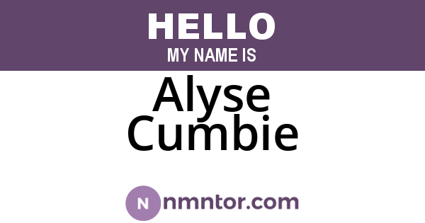 Alyse Cumbie