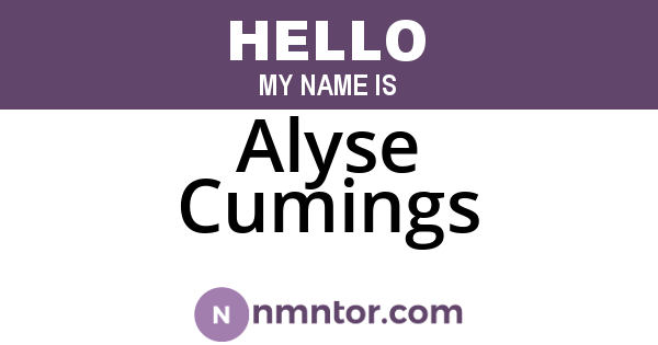 Alyse Cumings