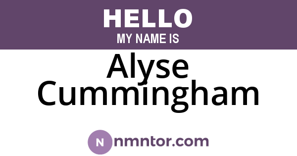 Alyse Cummingham