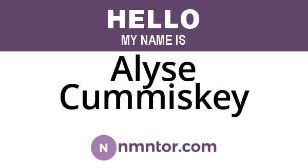 Alyse Cummiskey