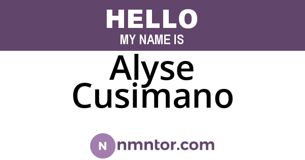 Alyse Cusimano