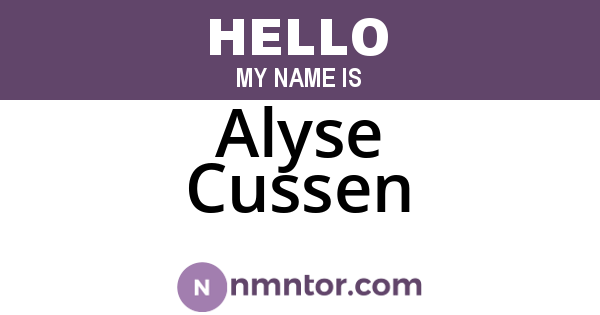 Alyse Cussen