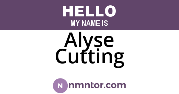 Alyse Cutting