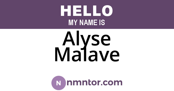 Alyse Malave