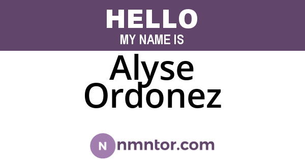 Alyse Ordonez