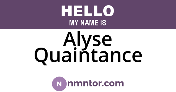 Alyse Quaintance
