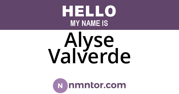 Alyse Valverde