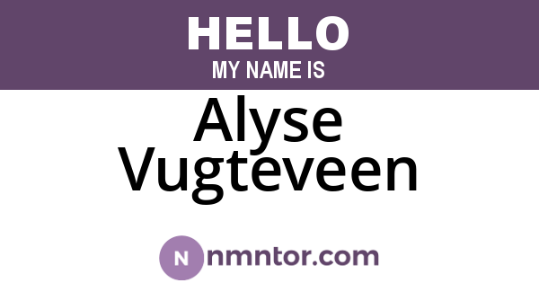 Alyse Vugteveen