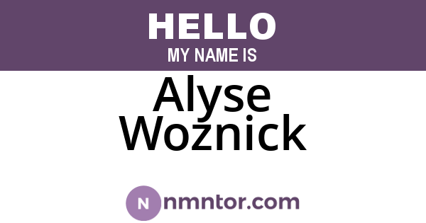 Alyse Woznick