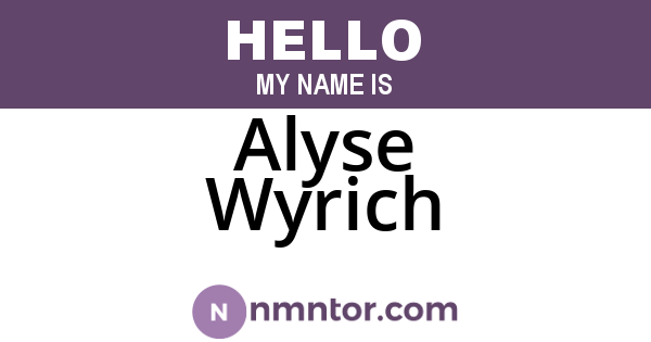 Alyse Wyrich