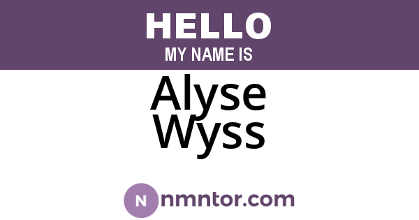 Alyse Wyss
