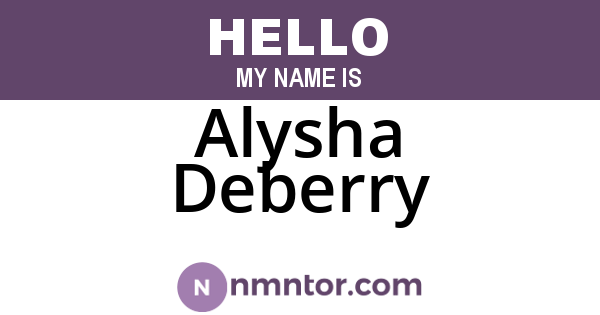 Alysha Deberry