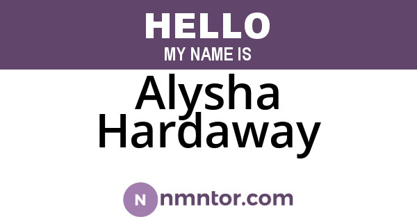 Alysha Hardaway
