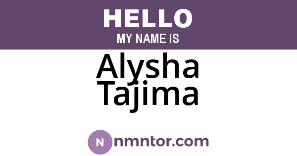 Alysha Tajima
