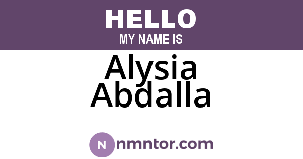 Alysia Abdalla