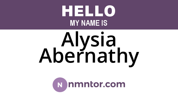 Alysia Abernathy