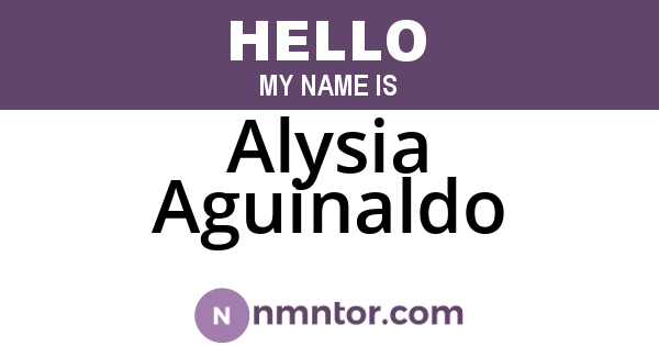 Alysia Aguinaldo