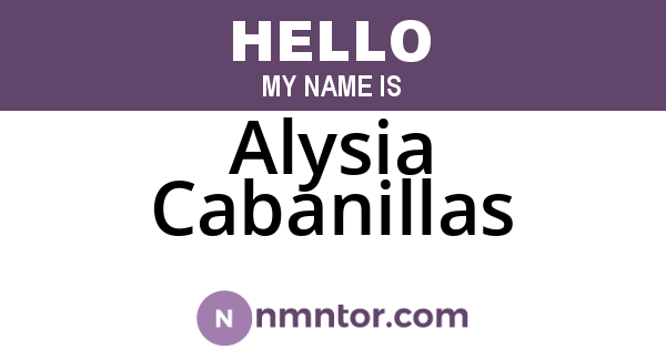Alysia Cabanillas