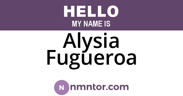 Alysia Fugueroa