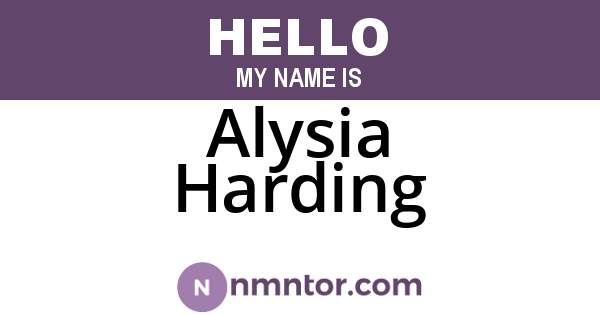 Alysia Harding