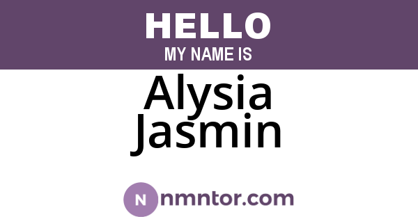 Alysia Jasmin