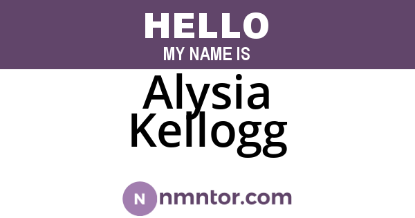 Alysia Kellogg