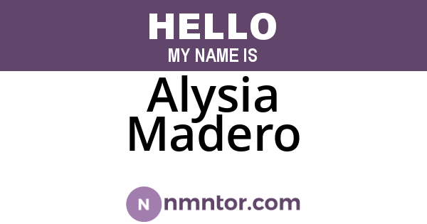 Alysia Madero