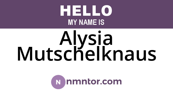 Alysia Mutschelknaus